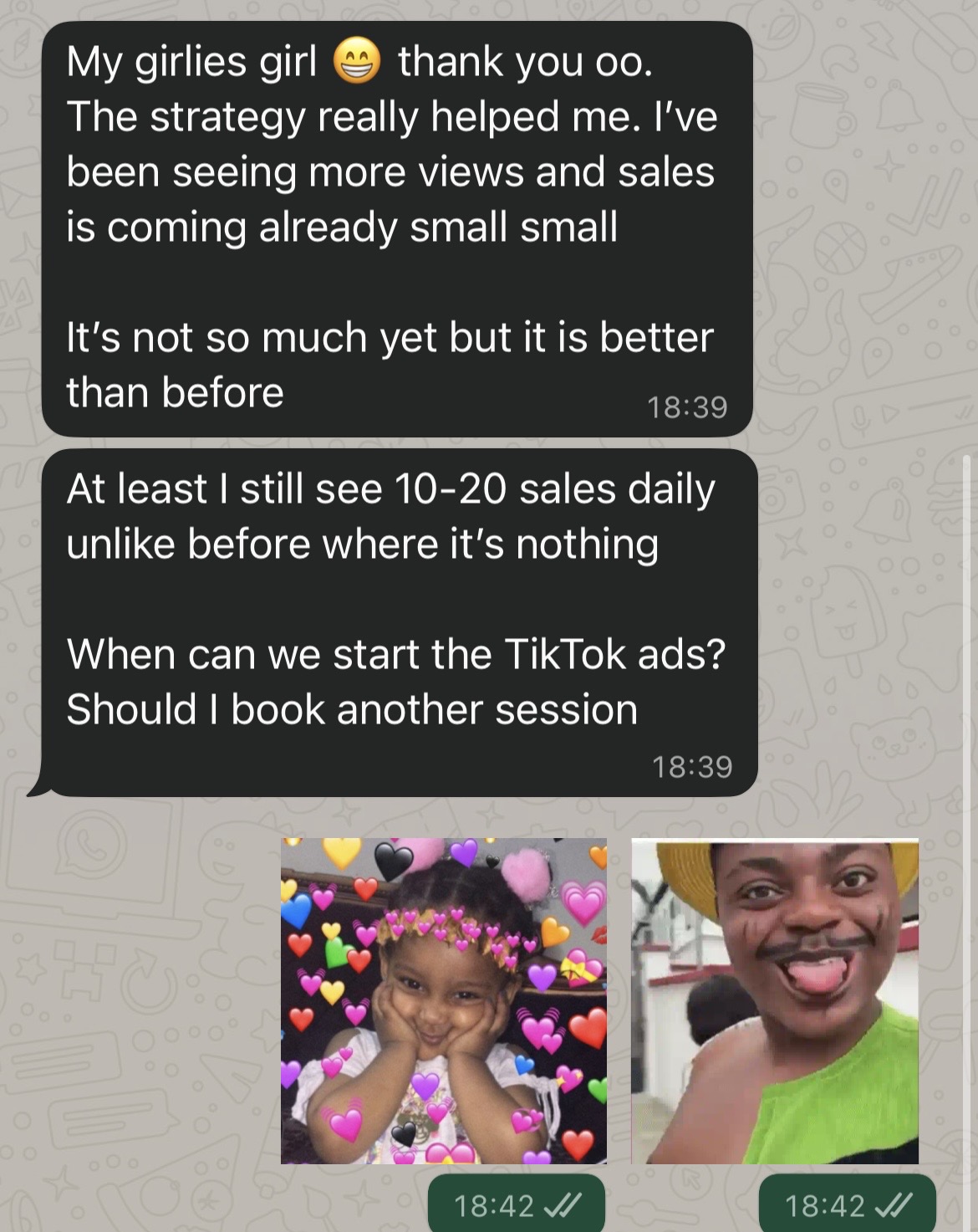 Testimonial from Client
